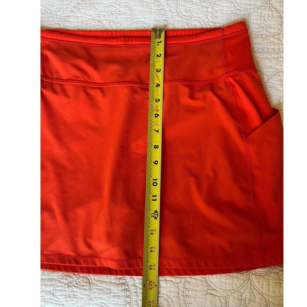 Athleta Action Skort Orange Red Dobby Vermillion Active Tennis Golf Women's M - Picture 11 of 11